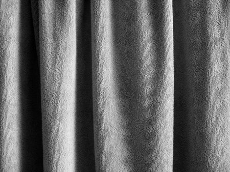gray towel fabric textureの写真素材