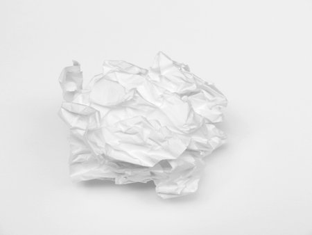 Crumpled paper ballの写真素材