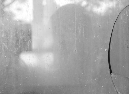 crack dirty glass