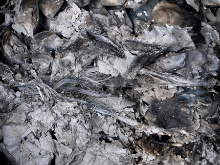 pile of burning paper