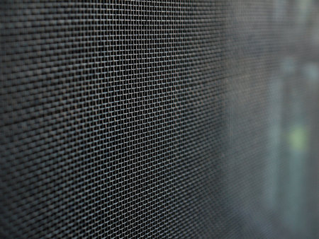 Mosquito wire screen texture on the window closeup