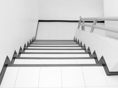 Interior, tile staircase of a modern in homeの写真素材