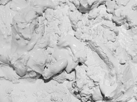 wet white cement textureの写真素材