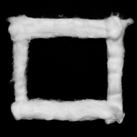 cotton on black background
