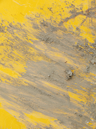mud on yellow car textureの写真素材