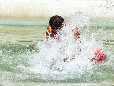 human splash waterの写真素材