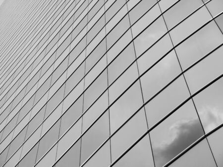 Office building, image on black an white