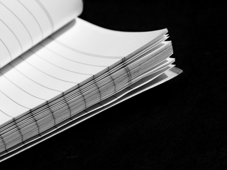 Notebook Paper with line on black background