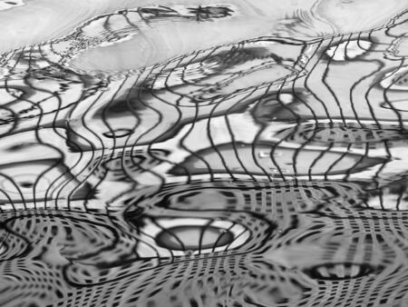 Abstract water wave reflectionの写真素材