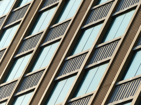Modern abstract building design with repeating patterns