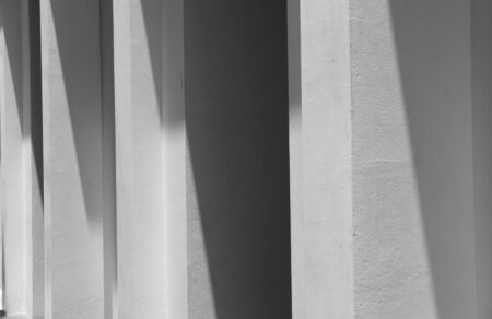 shadow white wallの写真素材