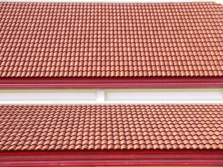 Roof house with tiled roofの写真素材