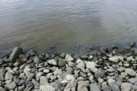 rock in riverの写真素材