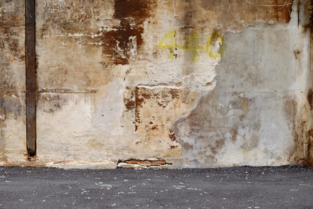 Aged street wallの写真素材