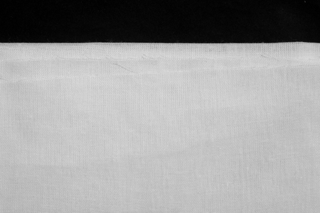 white fabric on black backgroundの写真素材