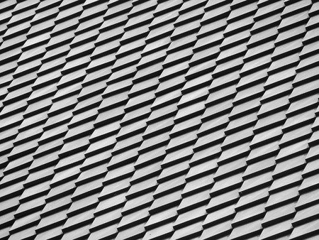 black and white tile roof pattern