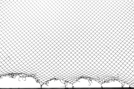 damage wire meshの写真素材