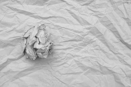 Crumpled paper ballの写真素材