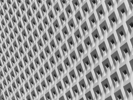 Exterior building white wall patternの写真素材