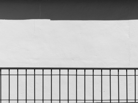 black and white corridor with fenceの写真素材