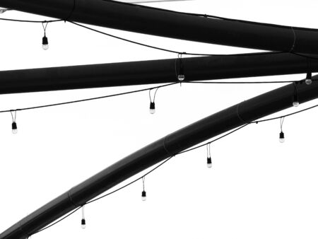 Light lamp on white backgroundの写真素材