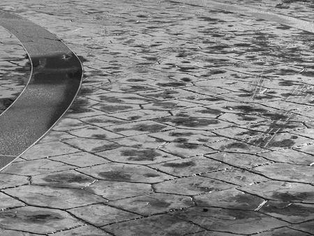 wet stone floor walkwayの写真素材