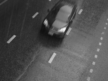Car road racing rainの写真素材