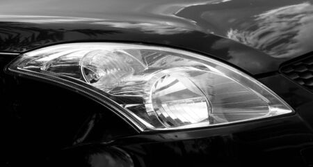 Car headlights. Exterior detailの写真素材