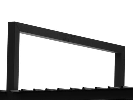 abstract black & white shaped building silhouetteの写真素材