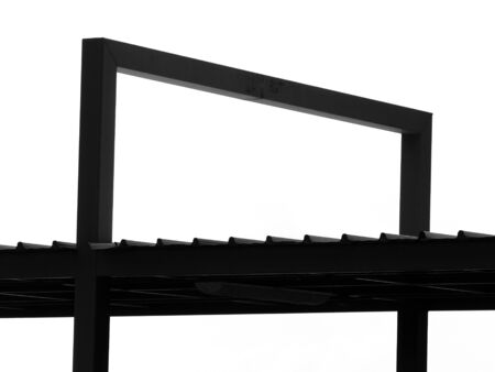 abstract black & white shaped building silhouette