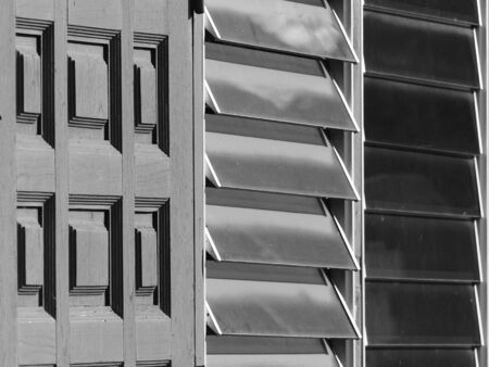 Windows glass louver closeup