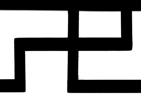 abstract black & white shaped building silhouetteの写真素材