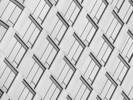 architecture with window building pattern black and whiteの写真素材