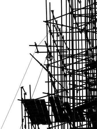 silhouette scaffolding Elements black and white