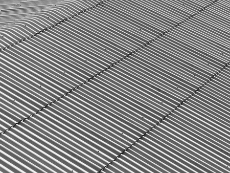 black and white roof tile patternの写真素材