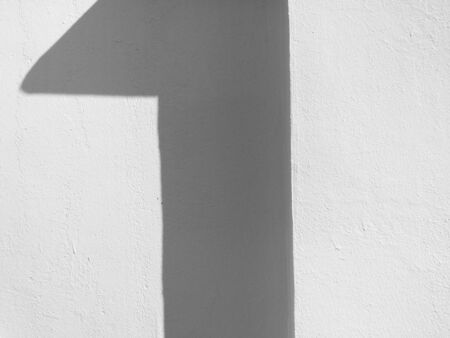 shadow on white wallの写真素材