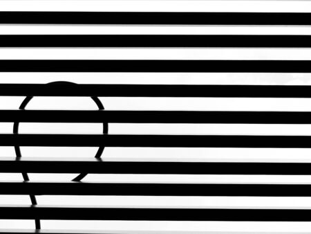 black and white structure steel ceiling pattern with wireの写真素材