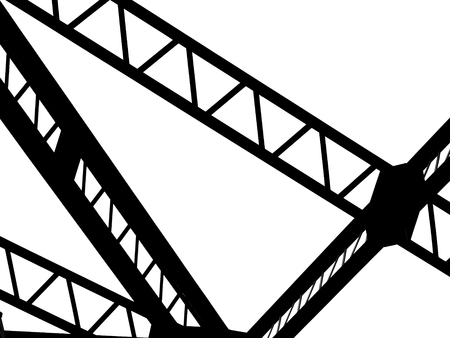 silhouette structure of the bridgeの写真素材