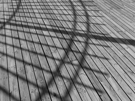 grey wood floor texture with shadowの写真素材