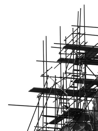 silhouette scaffolding Elements black and whiteの写真素材
