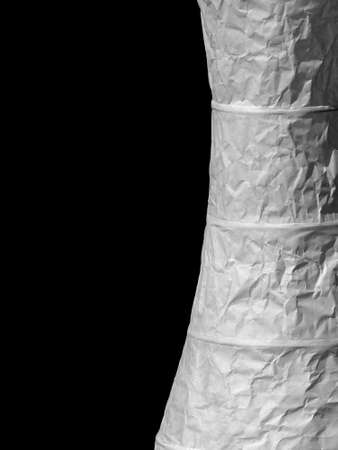 white paper design on black backgroundの写真素材