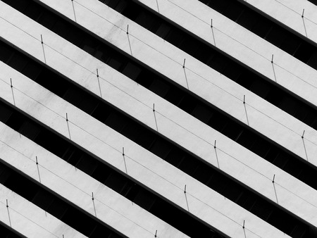 Architectural building pattern black and whiteの写真素材