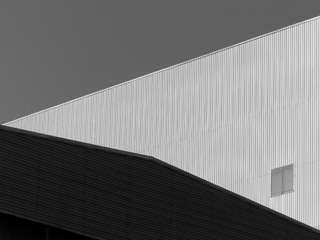 black and white building patternの写真素材