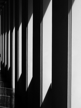 black and white interior wall designの写真素材