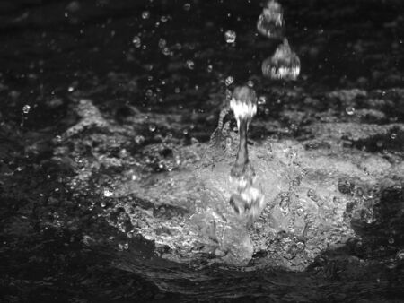Water splash on a black background