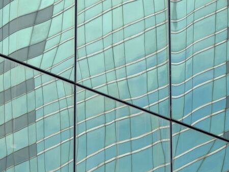 abstract glass of office building window with reflection texture backgroundの写真素材