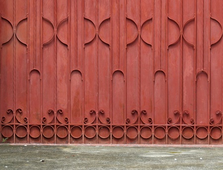 old metal door with street floor