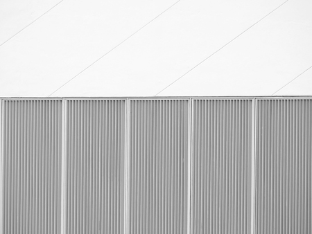 black and white aluminium architecture wall design pattern with light and shadow