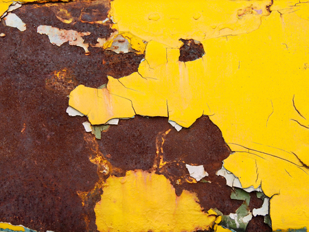 yellow car with crack textureの写真素材