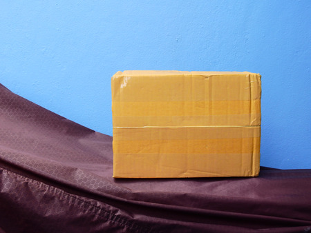 old brown paper boxの写真素材